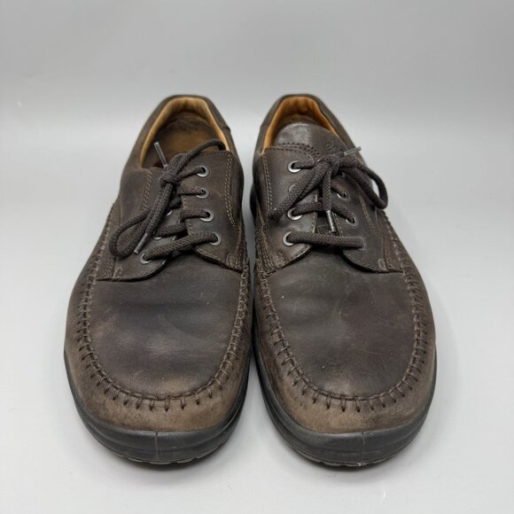 Ecco Seawalker Casual Walking Shoes Brown Leather Mens Size 46 US 12 main image 4